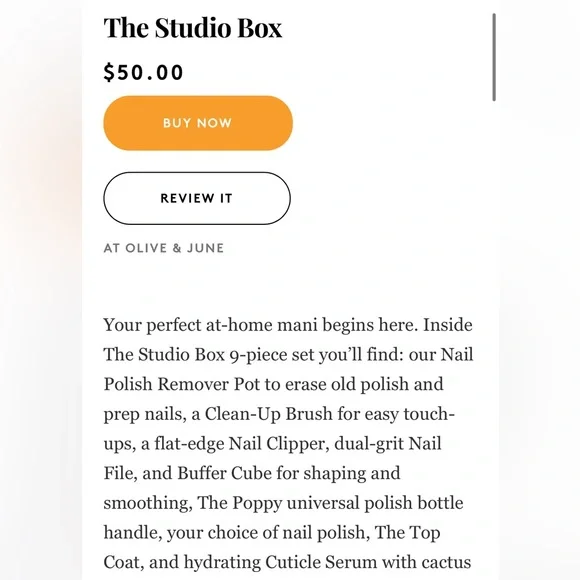 NEW Olive & June Studio Box Manicure Set - Picture 7 of 8